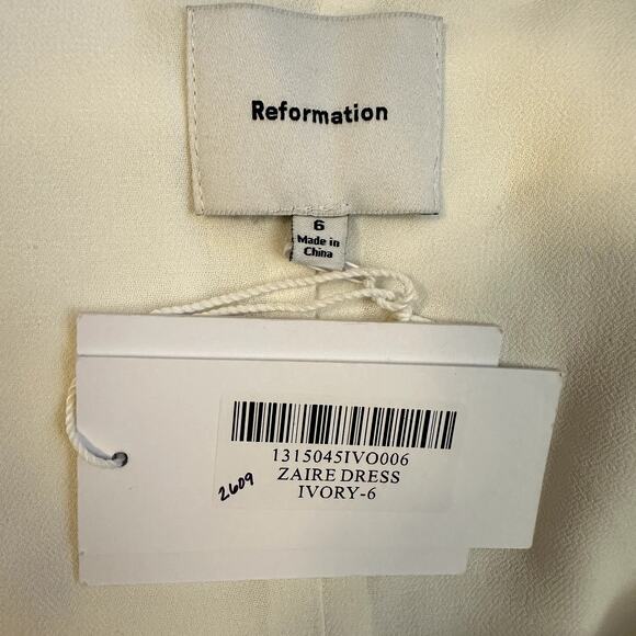 Reformation Zaire Dress Ivory - Picture 15 of 16
